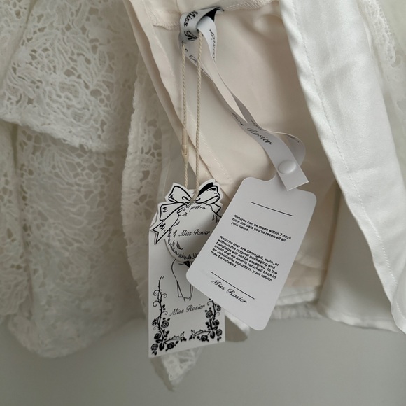 White Lace Mini Dress - Picture 7 of 9